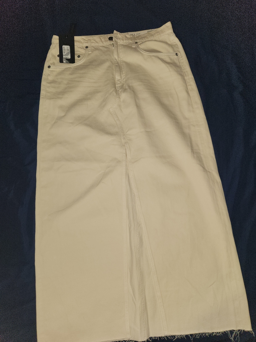 rag & bone Cream Long Straight Skirt